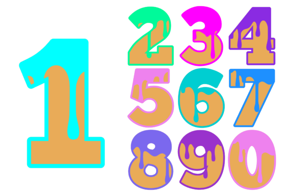 Dripping Number Cake Topper STL/3MF Set | 0-9 for Birthdays - Image 3