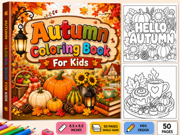 Autumn Coloring Book for Kids