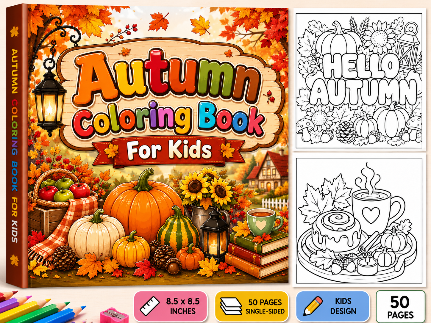 Autumn Coloring Book for Kids
