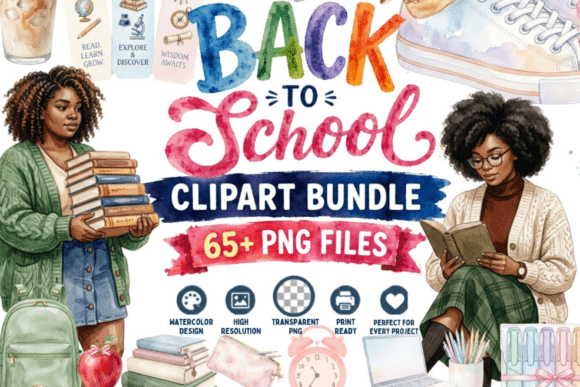 Back to School Aesthetic Clipart Bundle