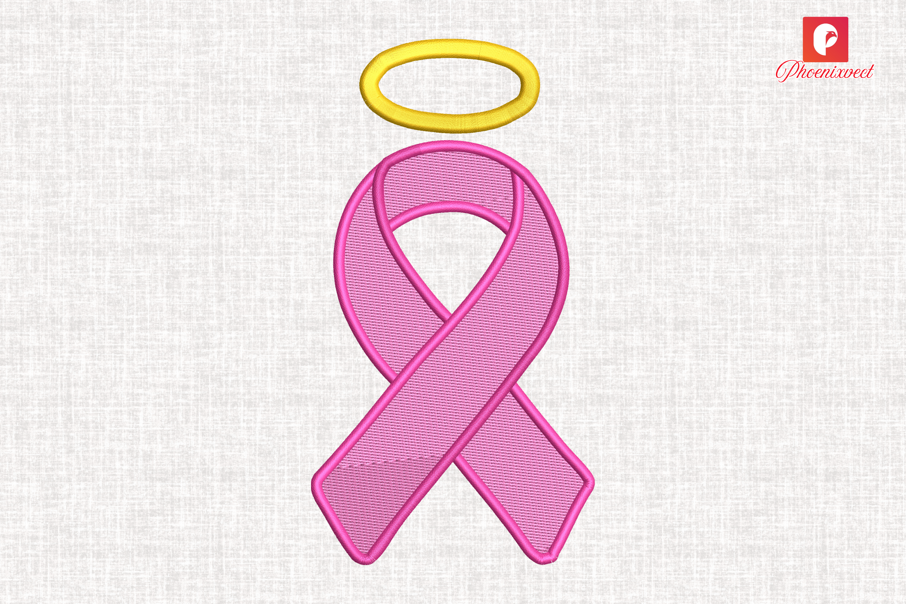 Breast Cancer Angel Halo Ribbon