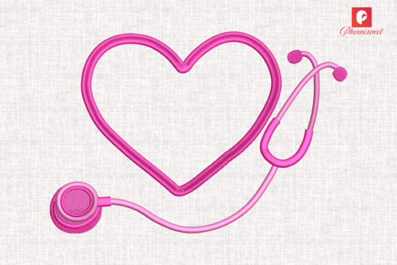 Breast Cancer Heart Stethoscope