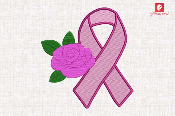 Breast Cancer Pink Ribbon Rose