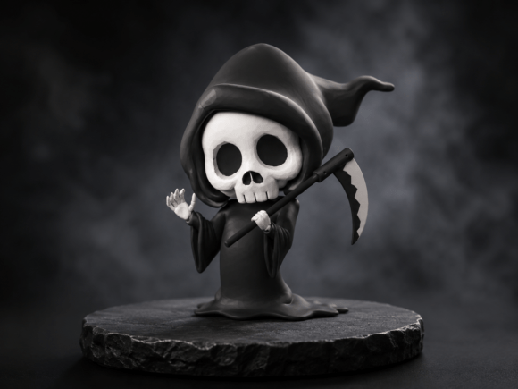 Chibi Grim Reaper Figure | 3D Printable STL for Resin & Filament - Image 1