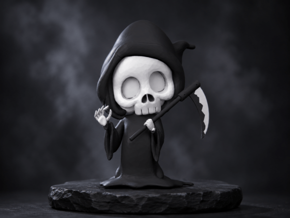 Chibi Grim Reaper Figure | 3D Printable STL for Resin & Filament - Image 4