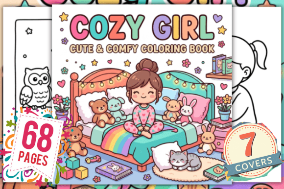 Cozy Girl Moments Coloring Pages Vol 3