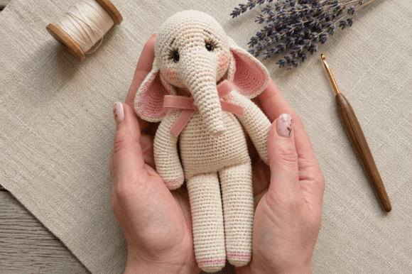 Crochet Elephant PDF Pattern 8.5"