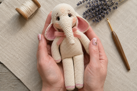 Crochet Elephant PDF Pattern 8.5"