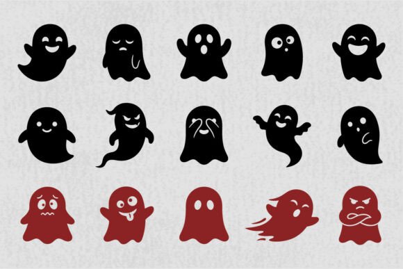 Cute Ghost SVG Halloween SVG Bundle