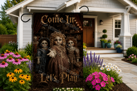 Halloween Come in Let's Play Garden Flag