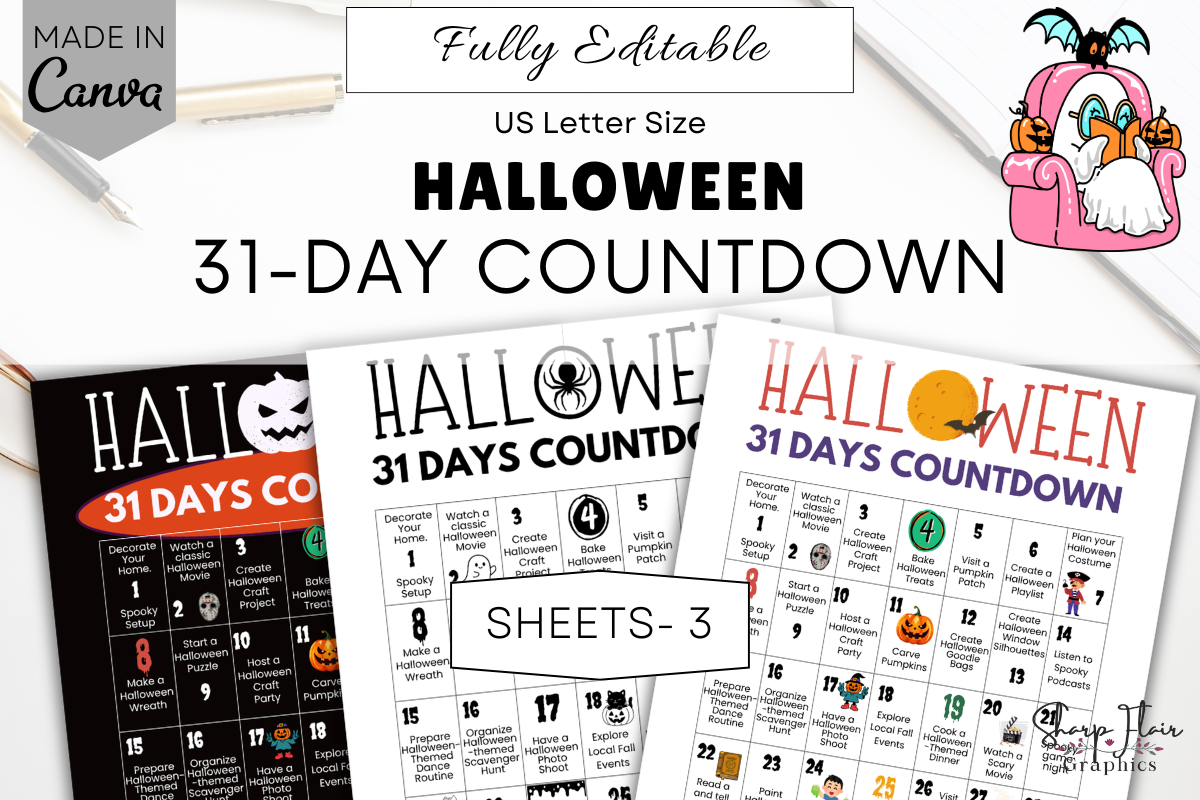 Halloween Countdown Activity | Canva