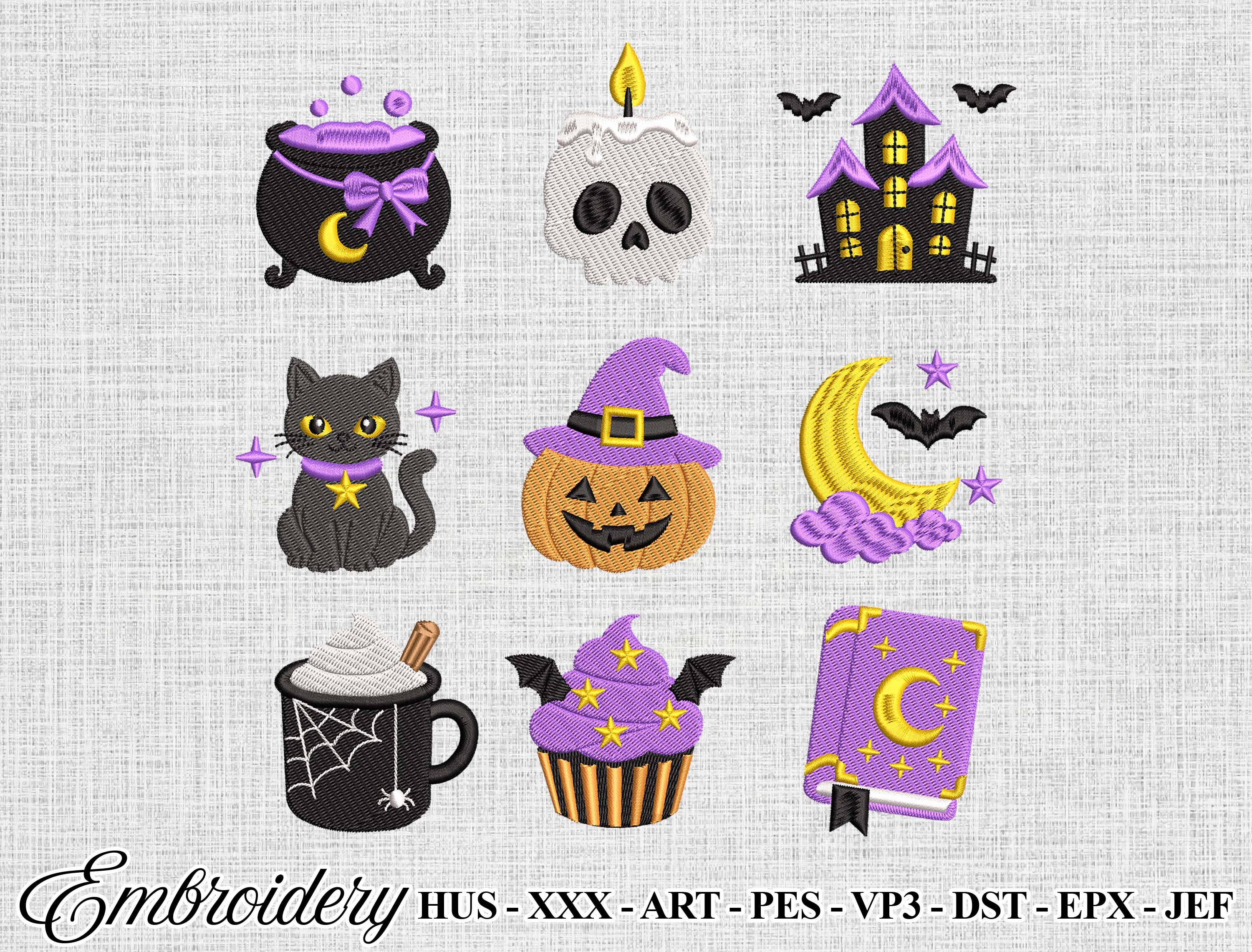 Halloween Embroidery Design Bundle