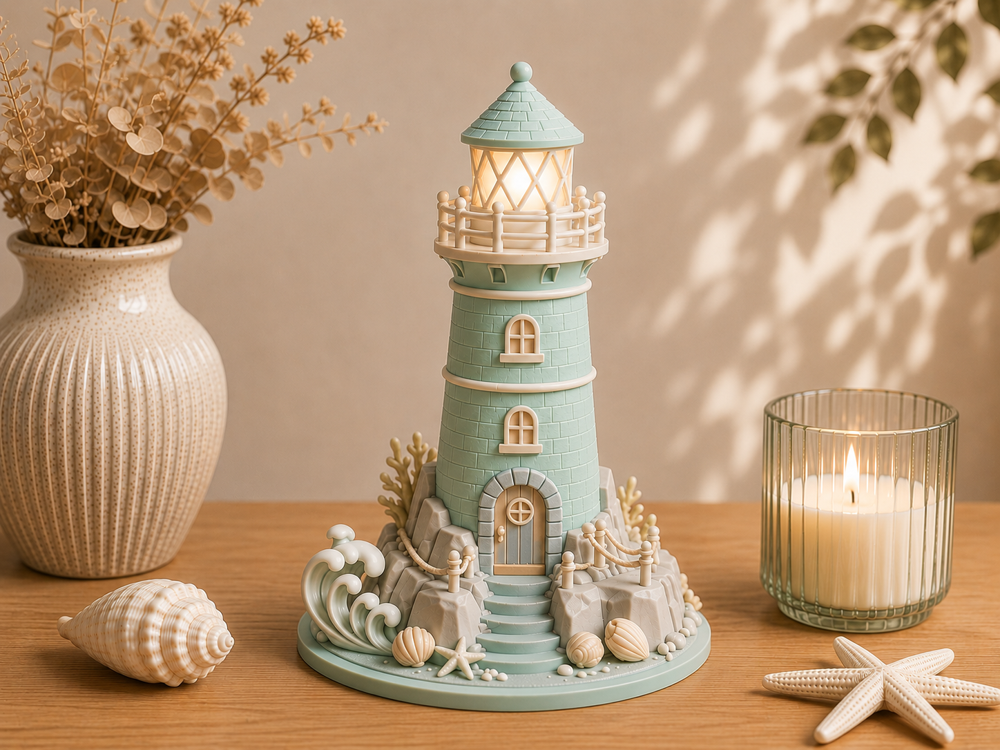 Coastal Lighthouse Decor STL - Detailed Seaside 3D Print Model - Image 5
