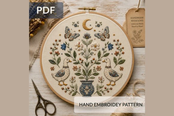 Personalized Goose Embroidery Pattern