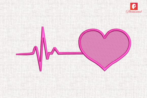 Pink Heartbeat Heart Breast Cancer