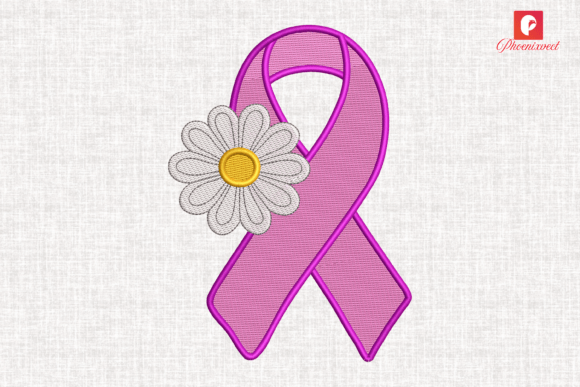 Pink Ribbon Daisy Breast Cancer