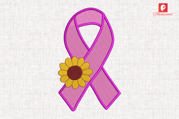 Pink Ribbon Sunflower