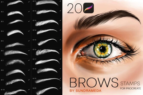 Procreate Brows Stamp Brushes