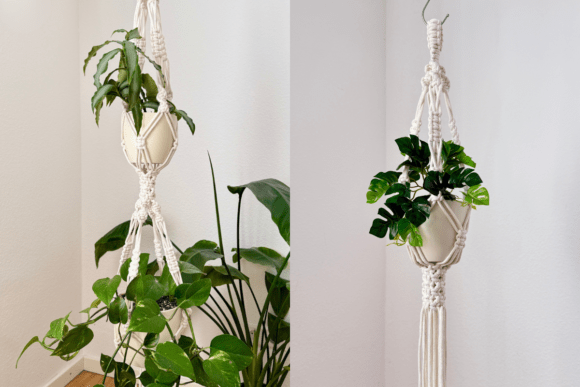 Set of 2 Macrame Plant Hangers Patterns