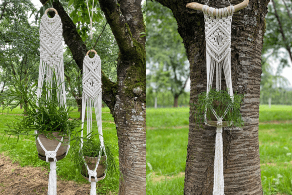 Set of 3 Macrame Plant Hangers Patterns