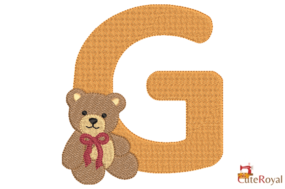 Teddy Bear Alphabet Monogram - Letter G