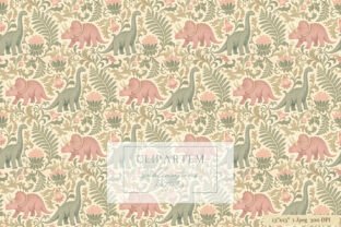 Vintage William Morris Dinosaur Pattern Graphic by clipArtem · Creative ...