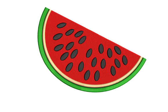 Watermelon Slice Embroidery Design