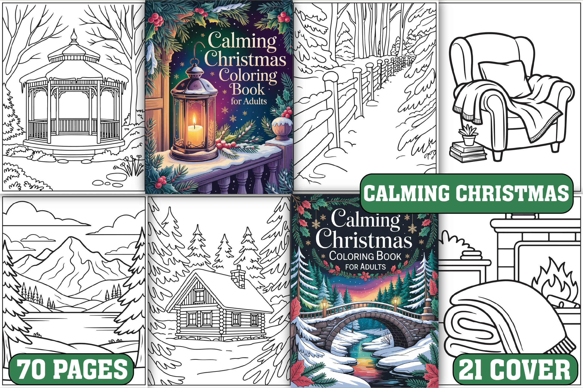 70 Calming Christmas Coloring Pages