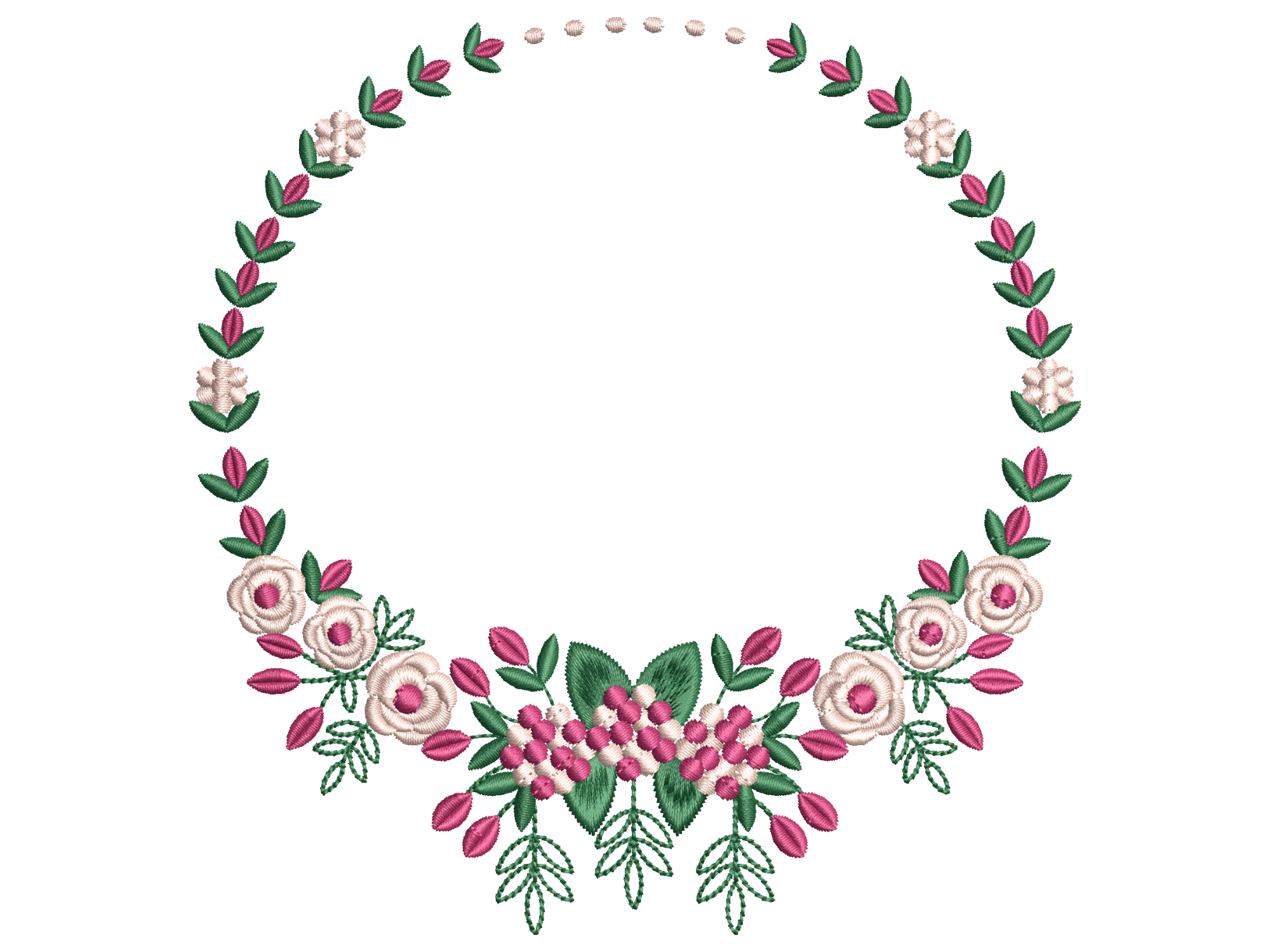 Blush Rose Botanical Floral Wreath