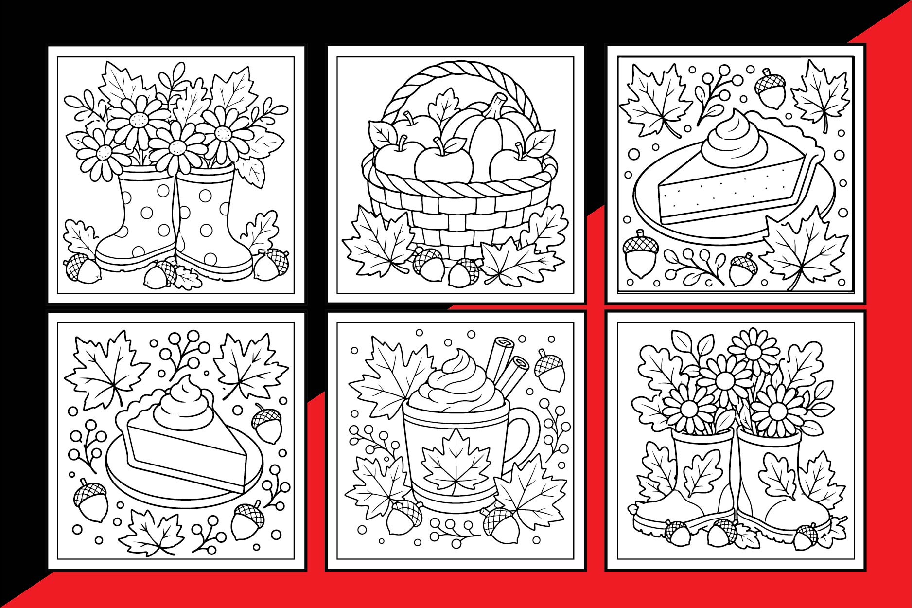 Bold & Easy Fall Vibes Coloring Book