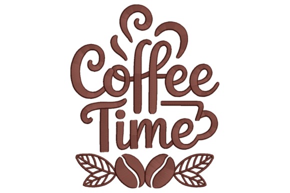 Coffee Time Embroidery Design