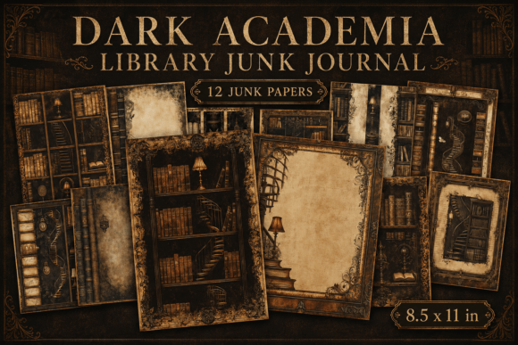 Dark Academia Library Junk Journal
