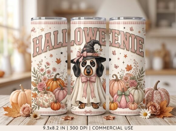 Dog Halloween Tumbler Wrap PNG
