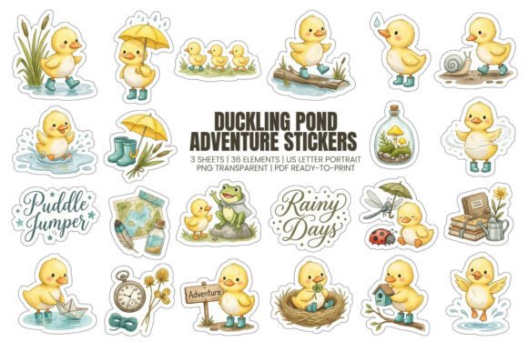 Duckling Pond Adventure Stickers