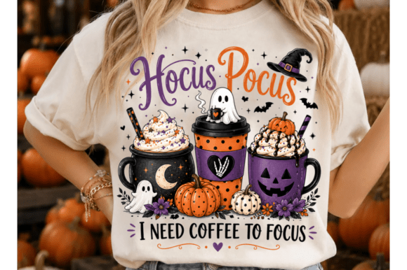 Hocus Pocus PNG, Halloween Coffee Sublim Graphic Illustrations By DefabriCat