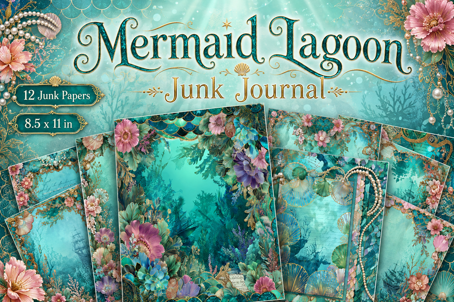 Mermaid Lagoon Junk Journal