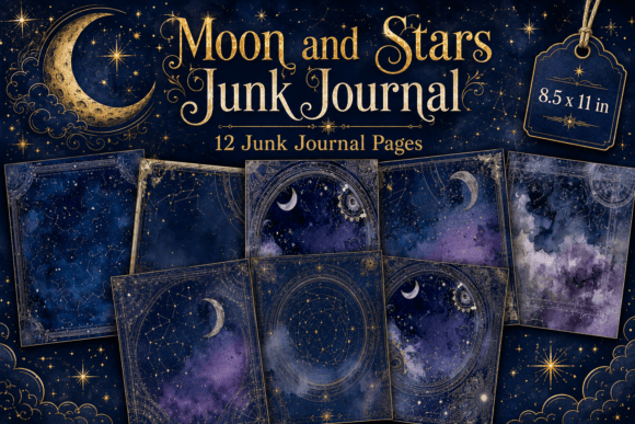 Moon and Stars Junk Journal