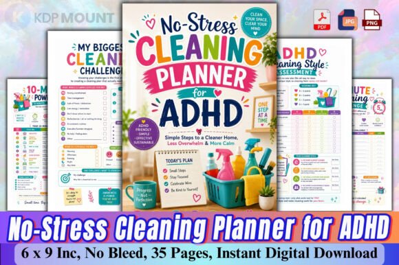 No-Stress Cleaning Planner for ADHD