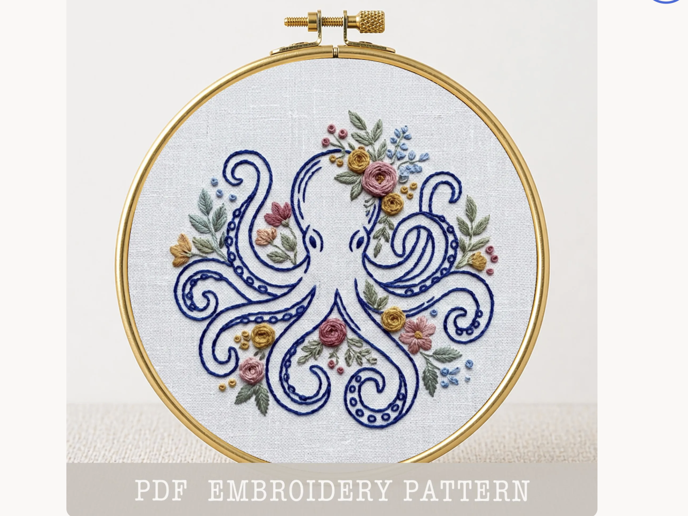 Octopus Hand Embroidery Pattern