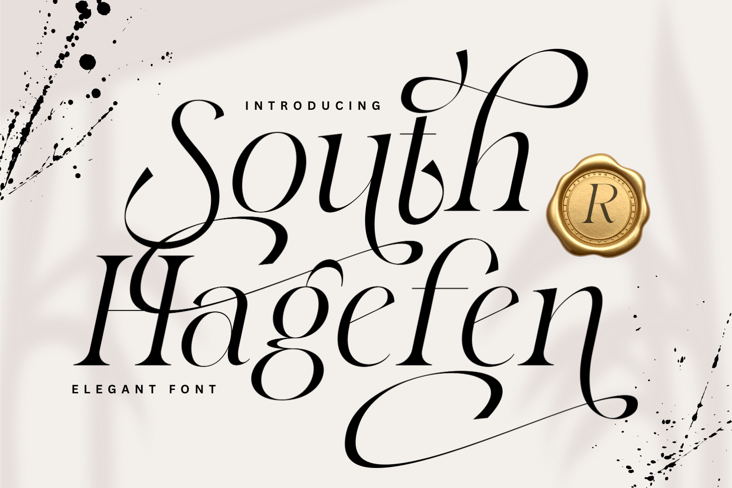 South Hagefen preview, dramatic display typeface
