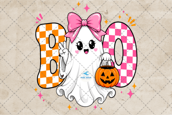 Spooky BOO Kids Halloween Ghost Png