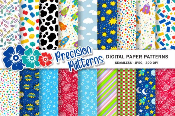Toy Seamless Patterns, Scrapbook Papers