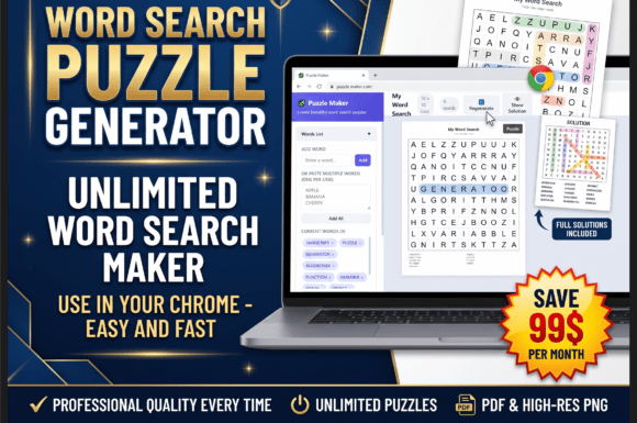WORD SEARCH PUZZLES GENERATOR for KDP