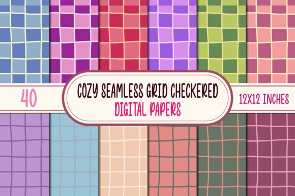 40 Cozy Seamless Grid Checkered Paper