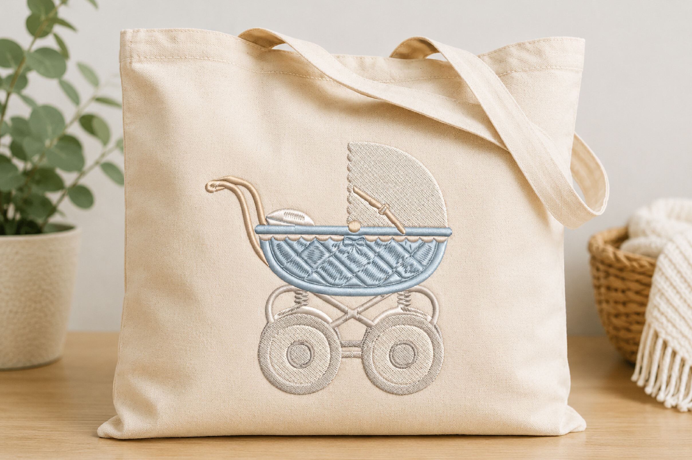 Baby Pram Embroidery Design
