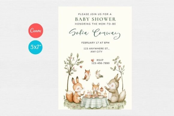 Baby Shower Invitation Template 136