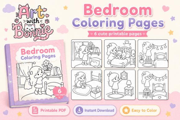Bedroom Coloring Pages for Little Kids