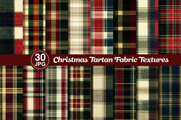 Christmas Tartan Fabric Textures