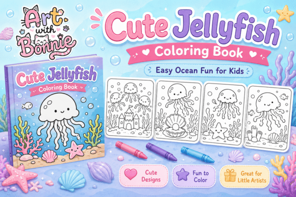 Cute Jellyfish Coloring Pages for Kids