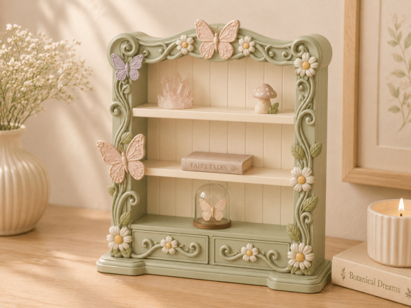 Fairy Butterfly Shelf STL | Enchanted 3D Print Organizer - Image 1